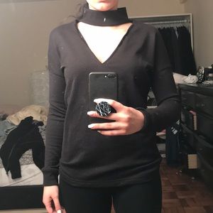 Missguided choker neck sweatshirt